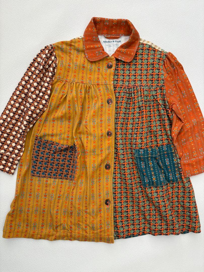 Misha & Puff パッチワークワンピース 4y