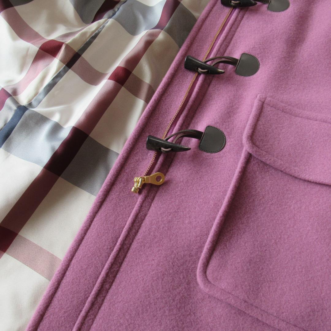 ブルーレーベルクレストブリッジ新品ピンク バイルメルトンダッフルコート 38-1