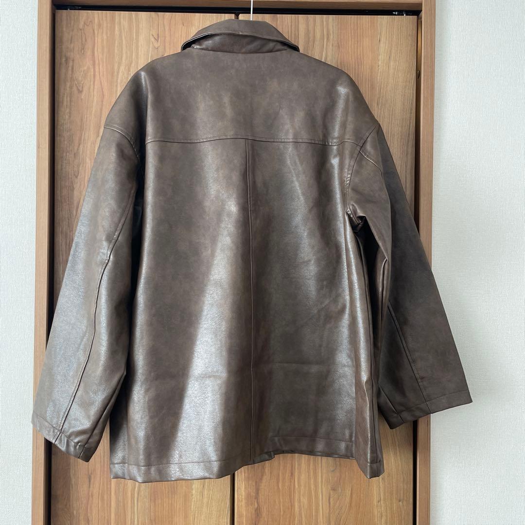 select MOCA 2025aw 新品ステンカラーフェイクレザージャケット