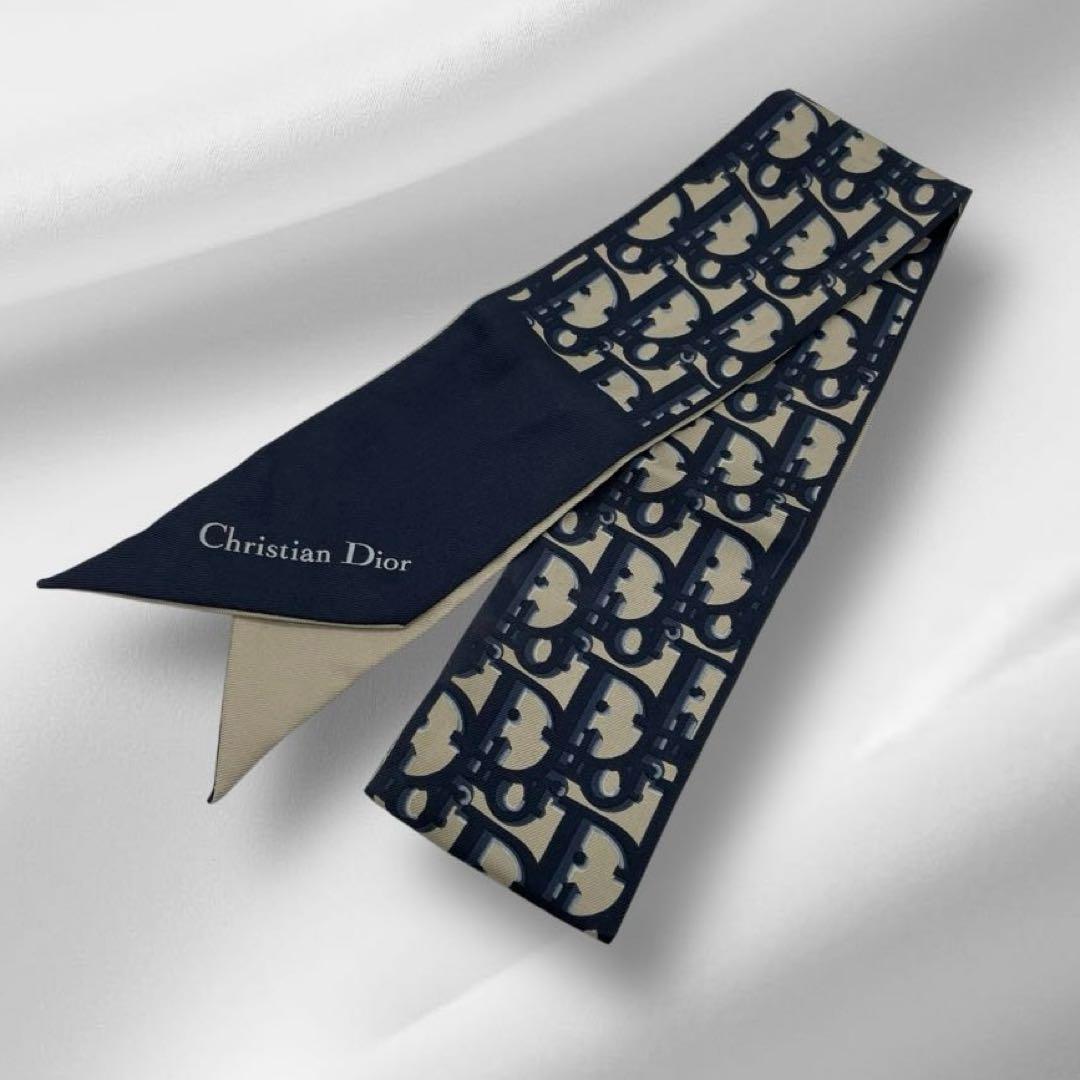 【美品】 DIOR ディオール オブリーク シルク ツイル w6