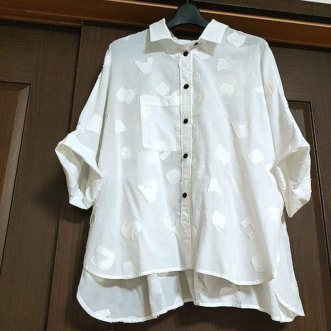 センソユニコ　シャツ　刺繍　パッチワーク