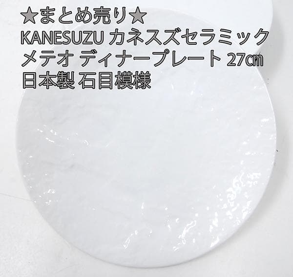 KANESUZU カネスズ メテオ ディナープレート 27㎝ 日本製 石目模様