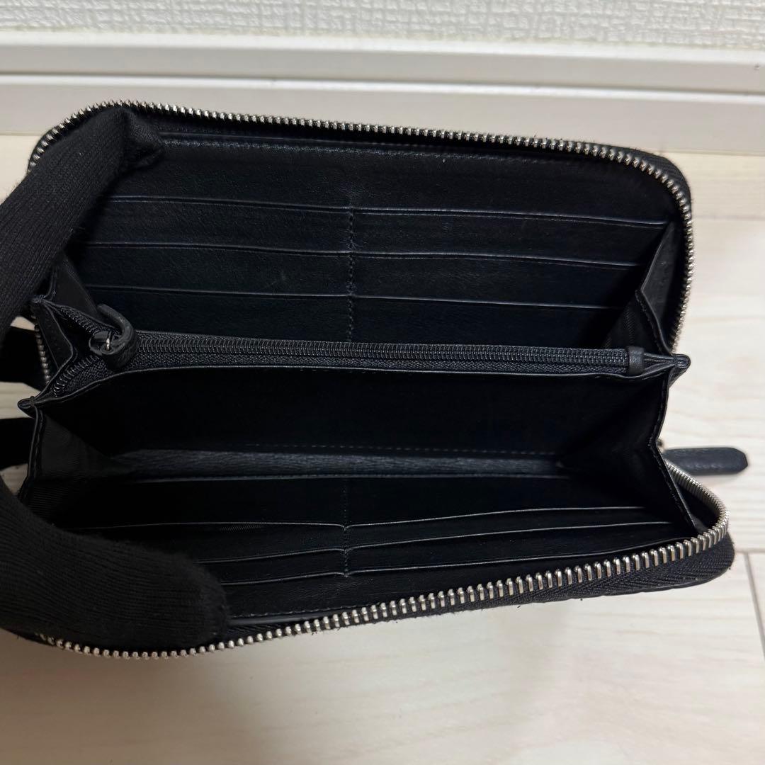 未使用級✨ グッチ GG ラウンドファスナー レザー ブラック 長財布