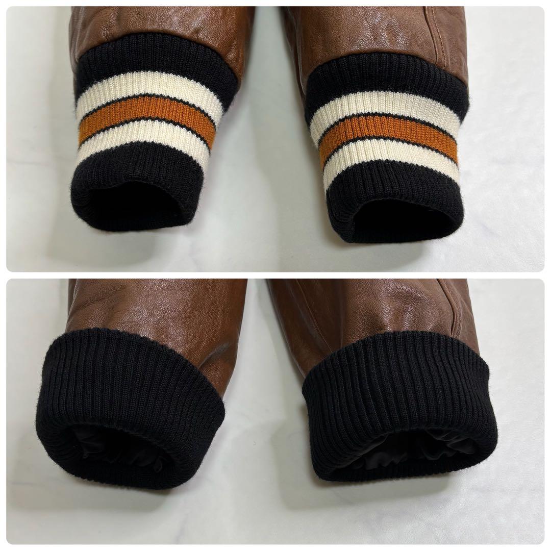 極美品 COACH スタジャン オールレザー ジャケット バイカラー ツートン