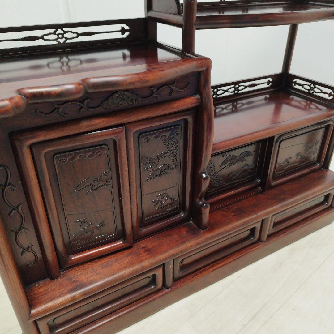 【引き取り歓迎】木製茶棚 和箪笥 飾り棚 茶箪笥 木製