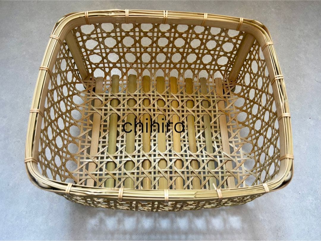 水切り竹かご 椀かご（新品未使用）直径横約32センチ縦約26.5センチ高約17