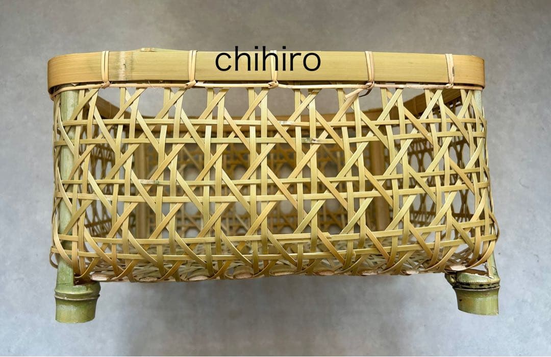 水切り竹かご 椀かご（新品未使用）直径横約32センチ縦約26.5センチ高約17