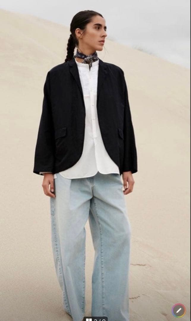 【 TICCA 】ティッカ タックワイドデニムパンツ 1回着用 美品