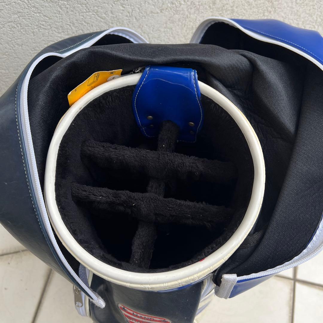 BELDING キャディバッグ ホワイト/ブルー