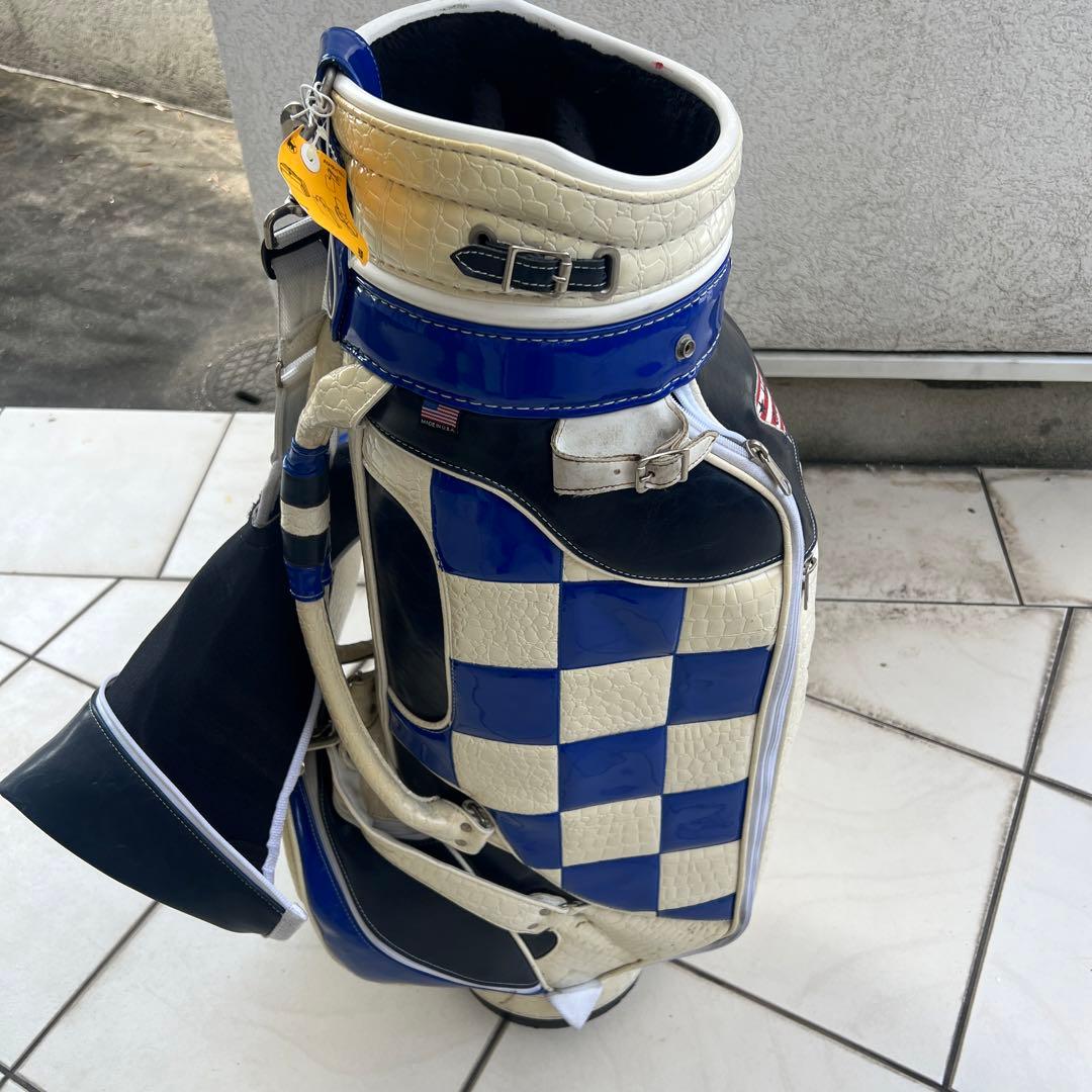 BELDING キャディバッグ ホワイト/ブルー