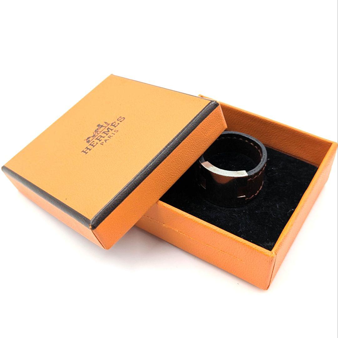 HERMES Hモチーフ ルーリーリング レザー 指輪