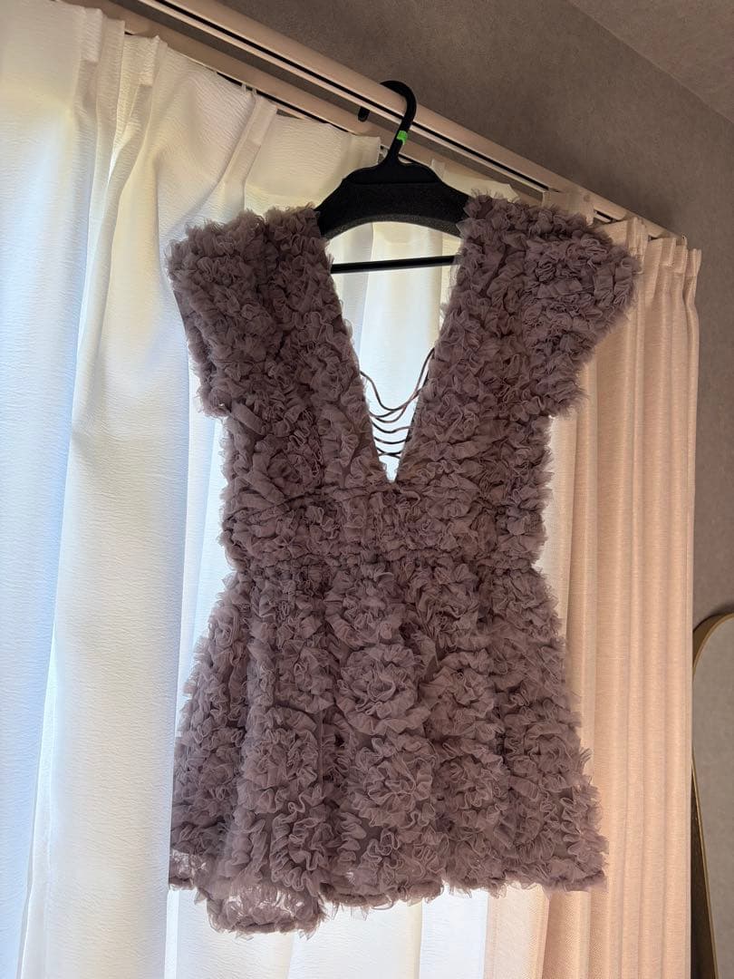 polaura♡フラワーペプラムバックリボンチュニック