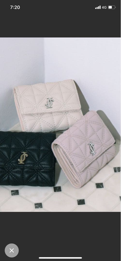 新品未使用　ジルバイジルスチュアート　クロスJキルト三つ折りウォレット