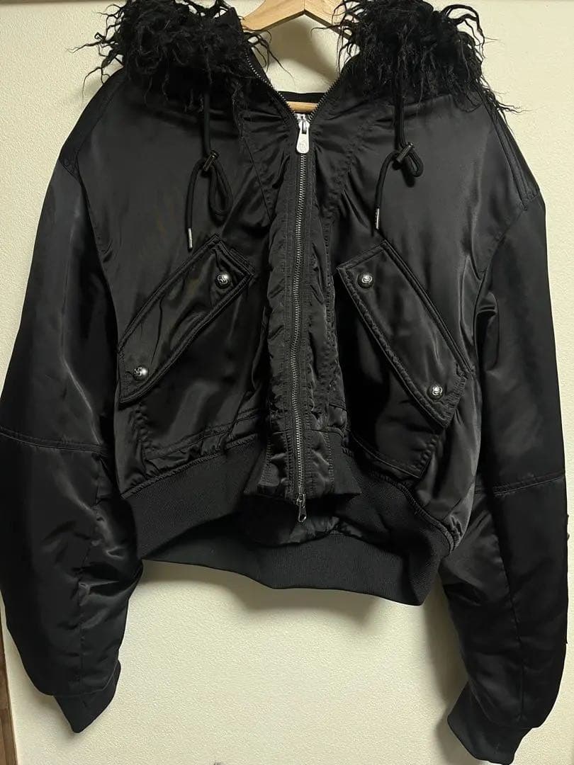 ジャケット・アウター Rosen Kreuz CROPPED 2WAY FUR HOOD MA-1