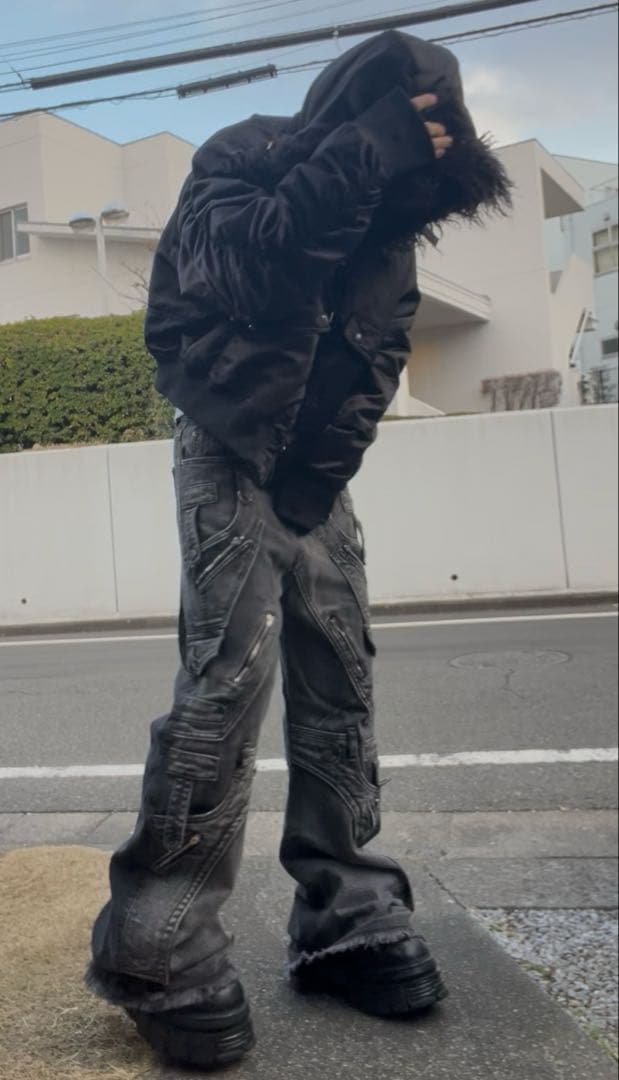 ジャケット・アウター Rosen Kreuz CROPPED 2WAY FUR HOOD MA-1