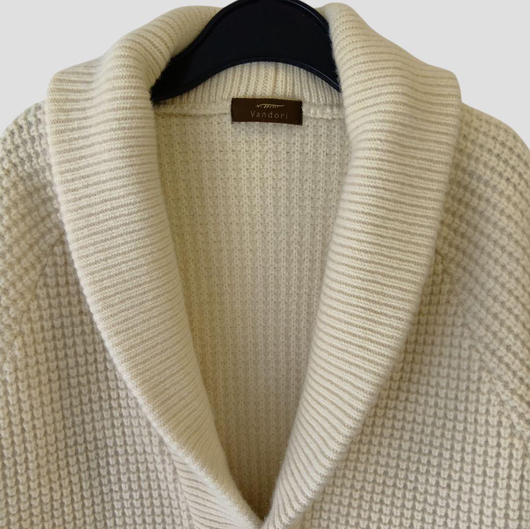 【日本製】Vandori☆ウール100% 肉厚 カーディガン