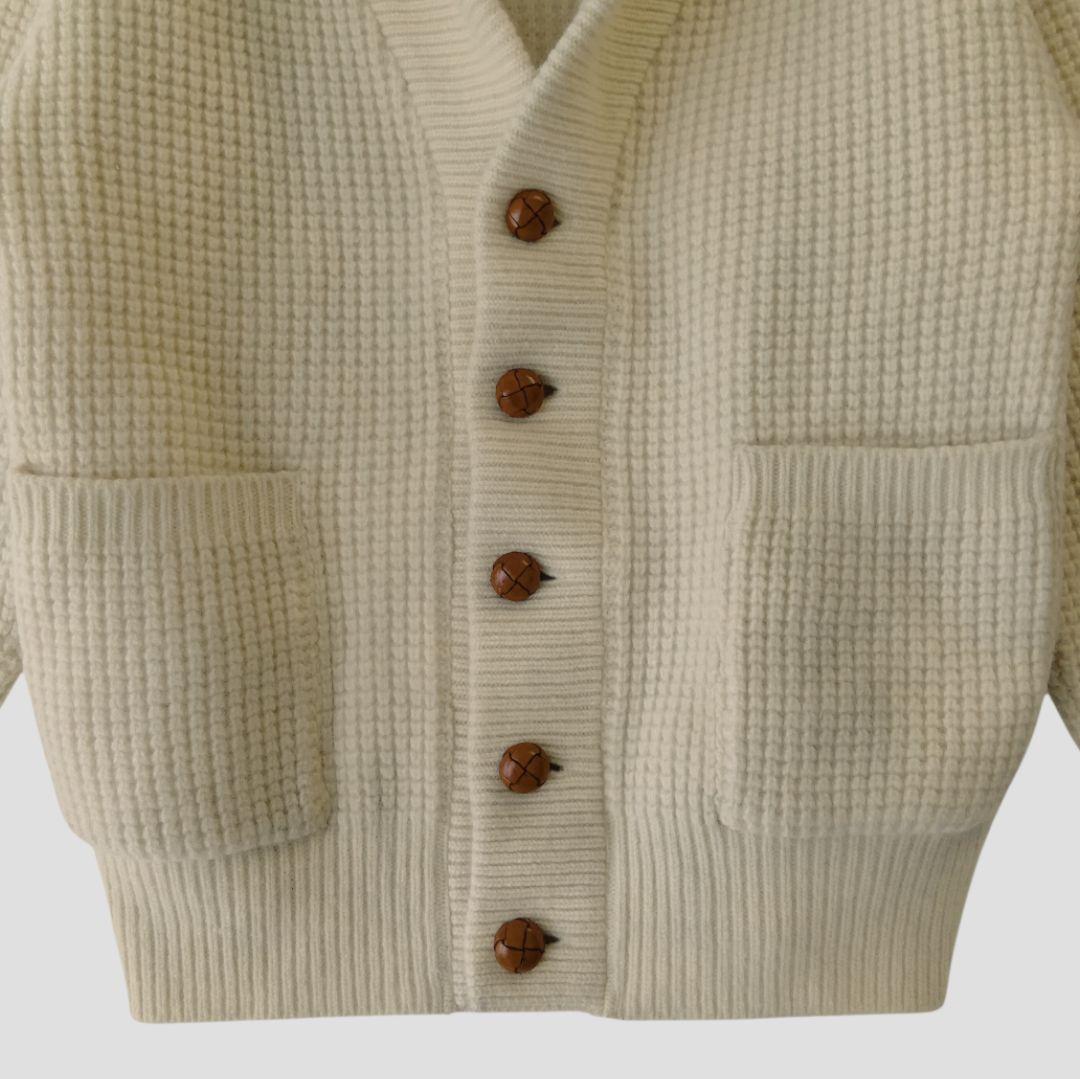 【日本製】Vandori☆ウール100% 肉厚 カーディガン