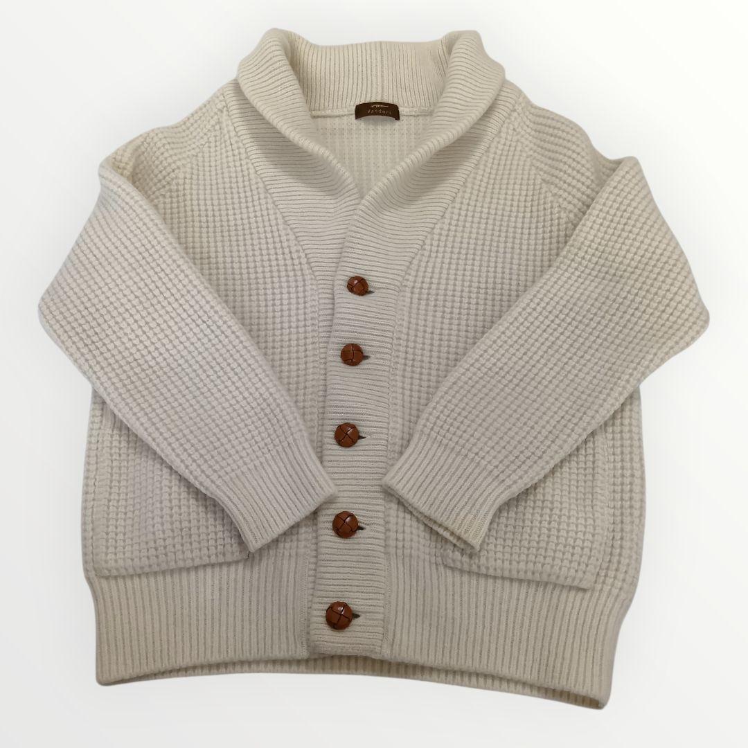 【日本製】Vandori☆ウール100% 肉厚 カーディガン