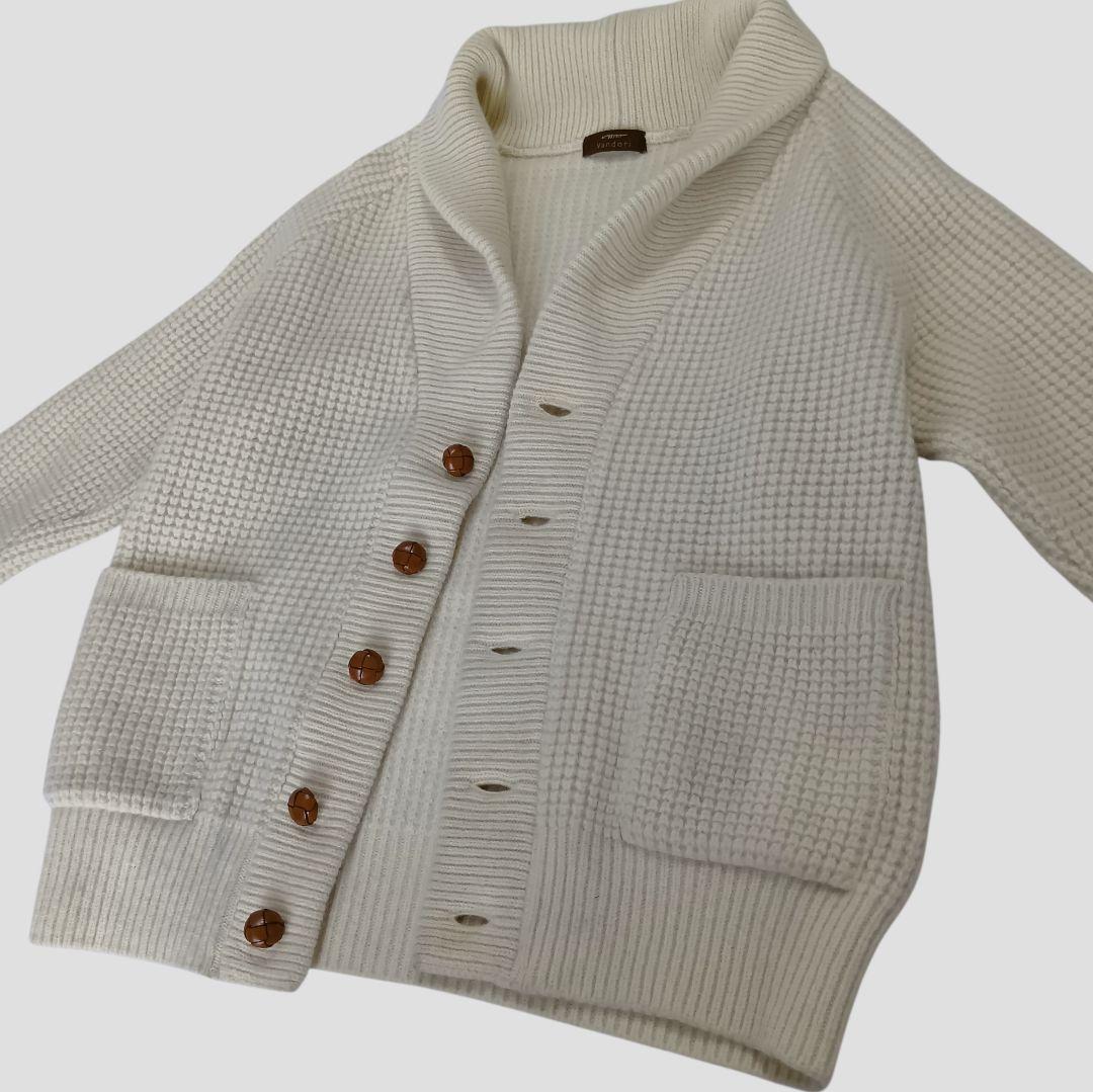 【日本製】Vandori☆ウール100% 肉厚 カーディガン