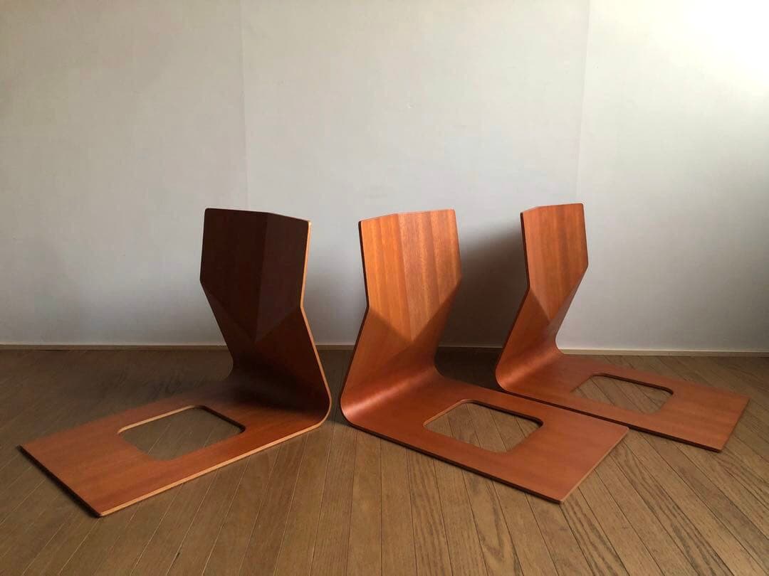 天童木工 プライウッド 座椅子 3脚セット 民芸 ジャパニーズモダン 古民家