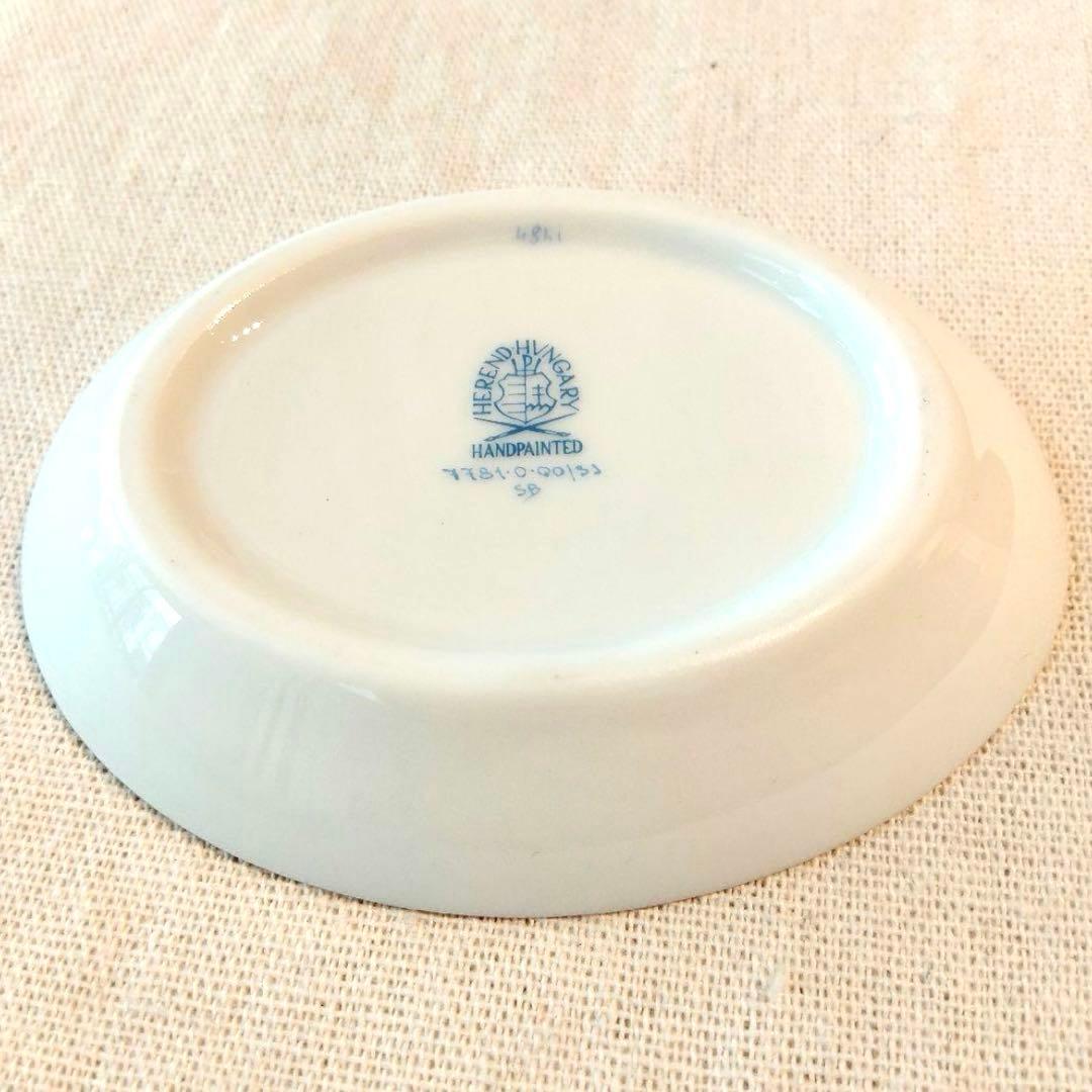 【希少・極美品】HEREND ヘレンド ハンガリー 手描き 楕円形 花模様皿