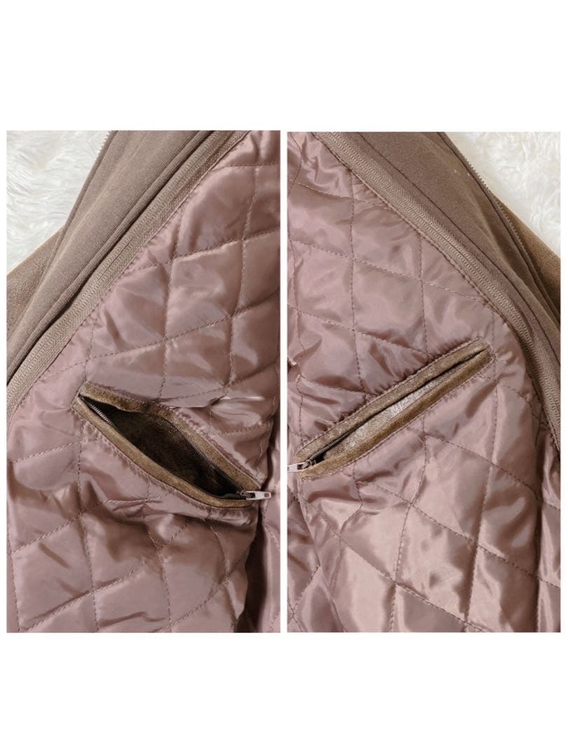 【希少】FLAVOR☆フード付 レザー ボマージャケット ライダース 茶色 XL