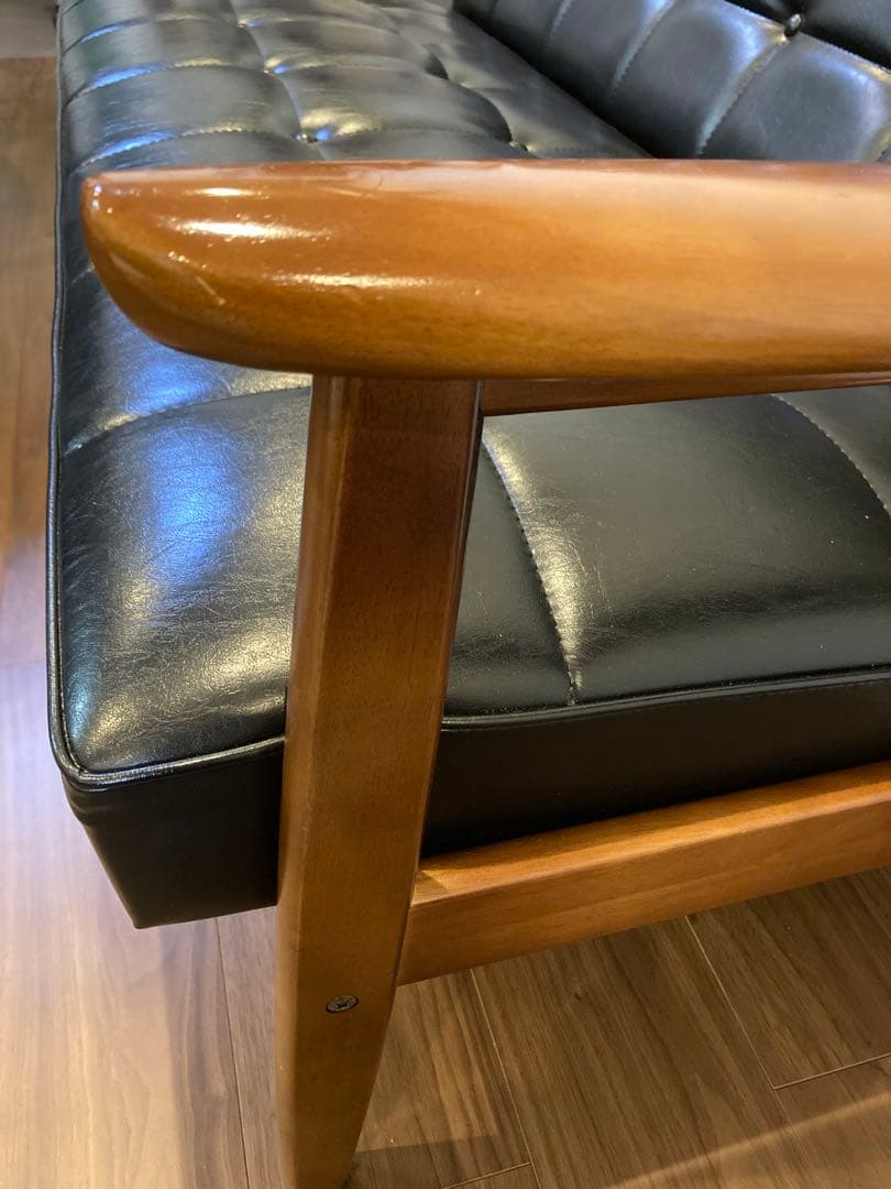 カリモク60Kチェア2￼シーターブラック送料込み