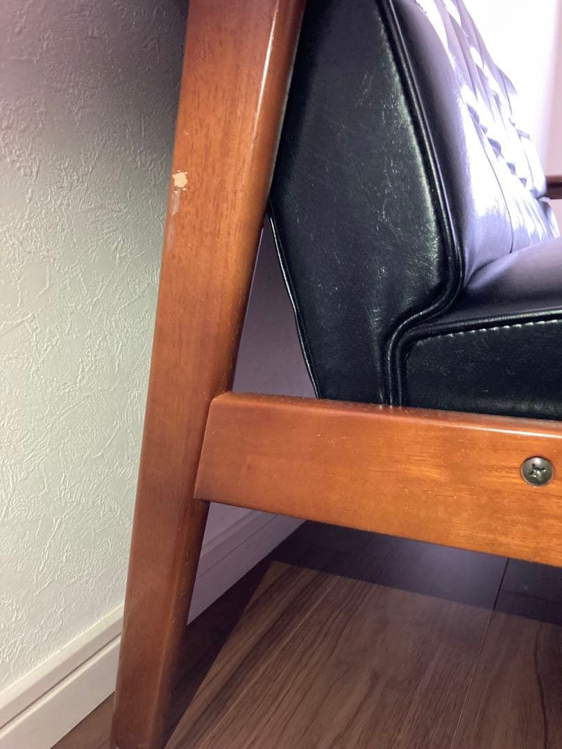 カリモク60Kチェア2￼シーターブラック送料込み