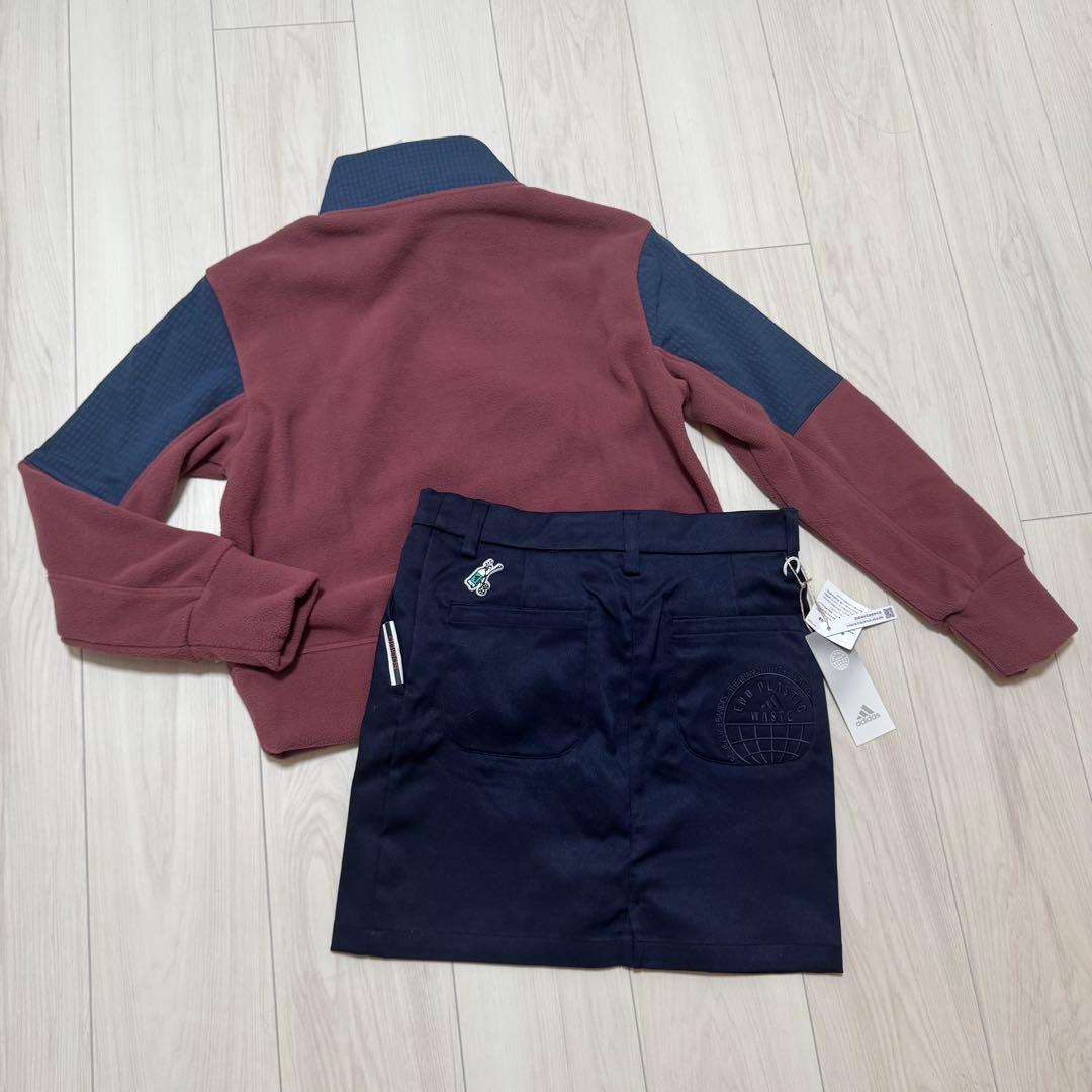 新品 アディダス セットアップ フリース もこもの スカート 秋冬 長袖