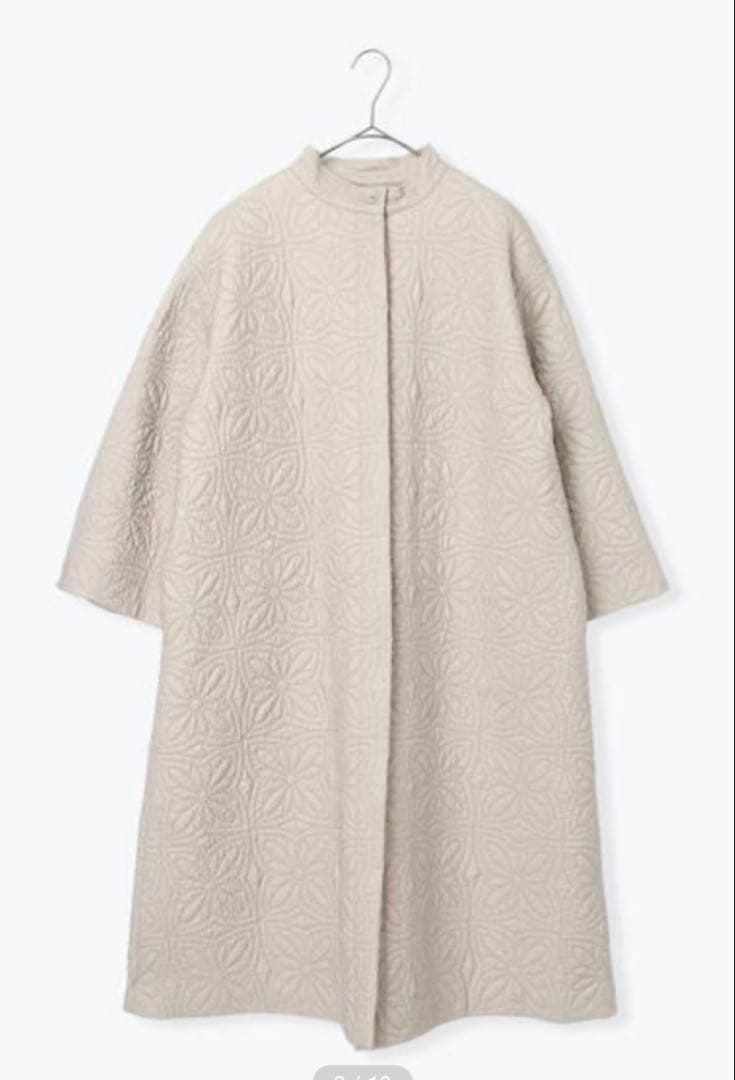 TSUHARU ツハルSM2 KAPOK中綿タイル柄キルトロングコート