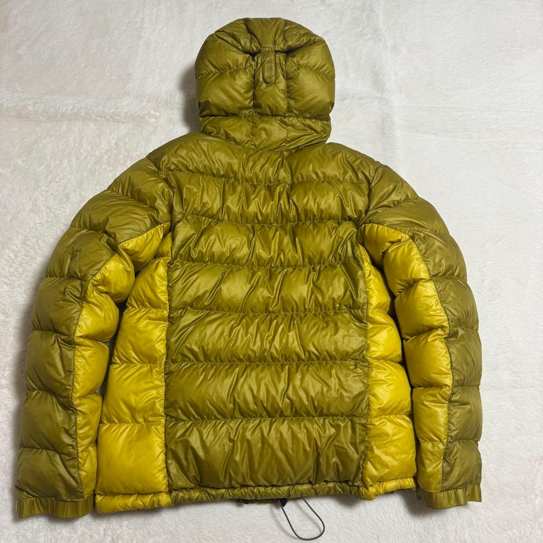 極美品モンベル800FP アルパインダウンパーカ黄L短丈y2kドローコード