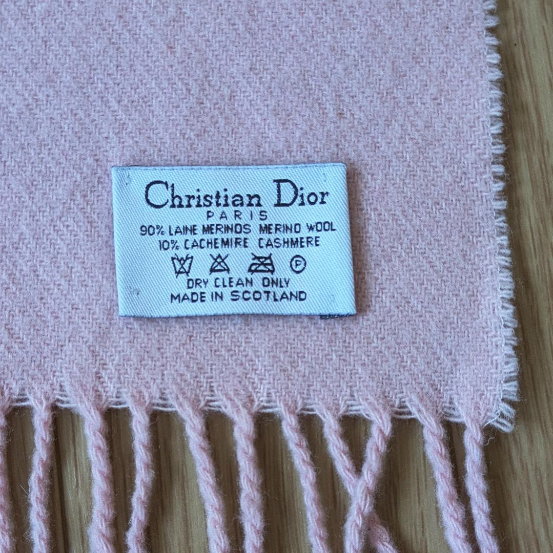 Christian Dior ロゴマフラー ピンク