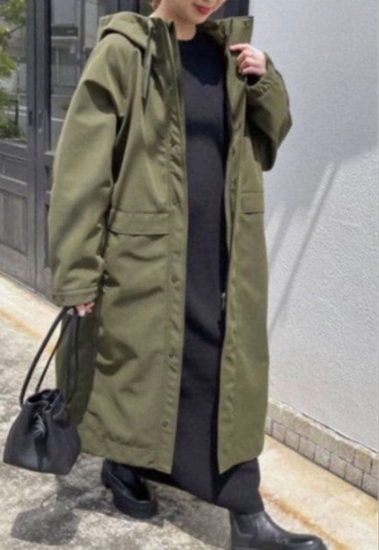 ★美品★spick & span ボンディング フーデッドコート　38