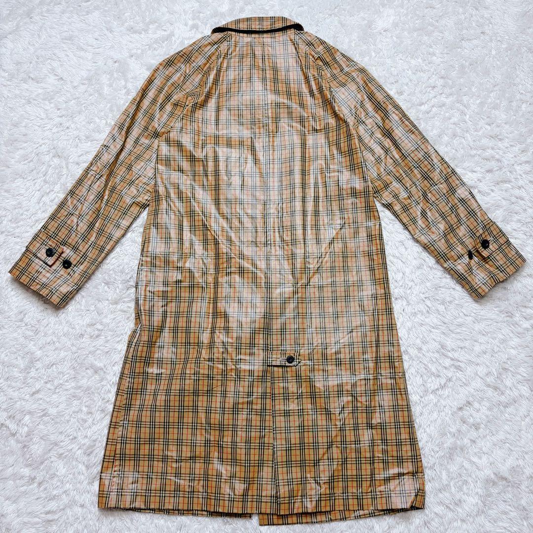 超希少　極美品　バーバリー ステンカラーコート　レインコート　ノバチェック　総柄
