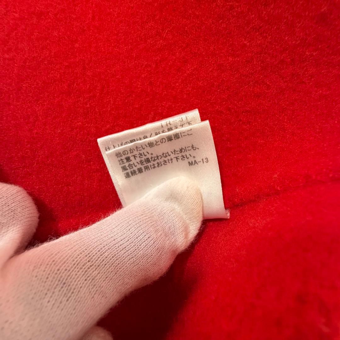 BURBERRY BLUE LABEL ウールコート 38 バイカラー 赤裏地