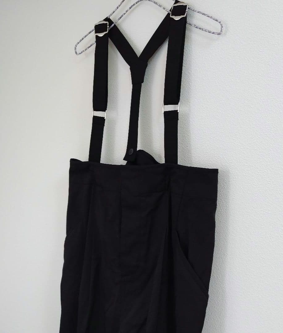 ヘリンドットサイ サスペンダーパンツ サロペットパンツ 黒