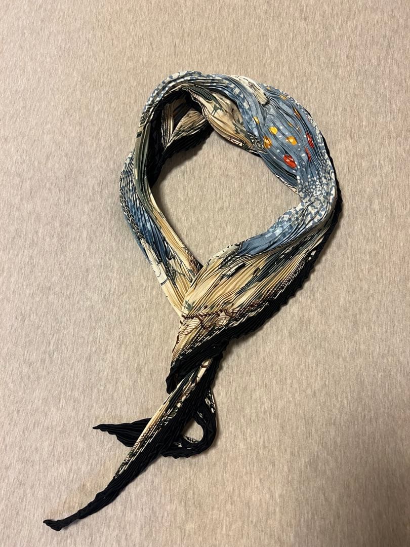 極美品 HERMES エルメス プリーツカレ90 シルク 鶴 一期一会