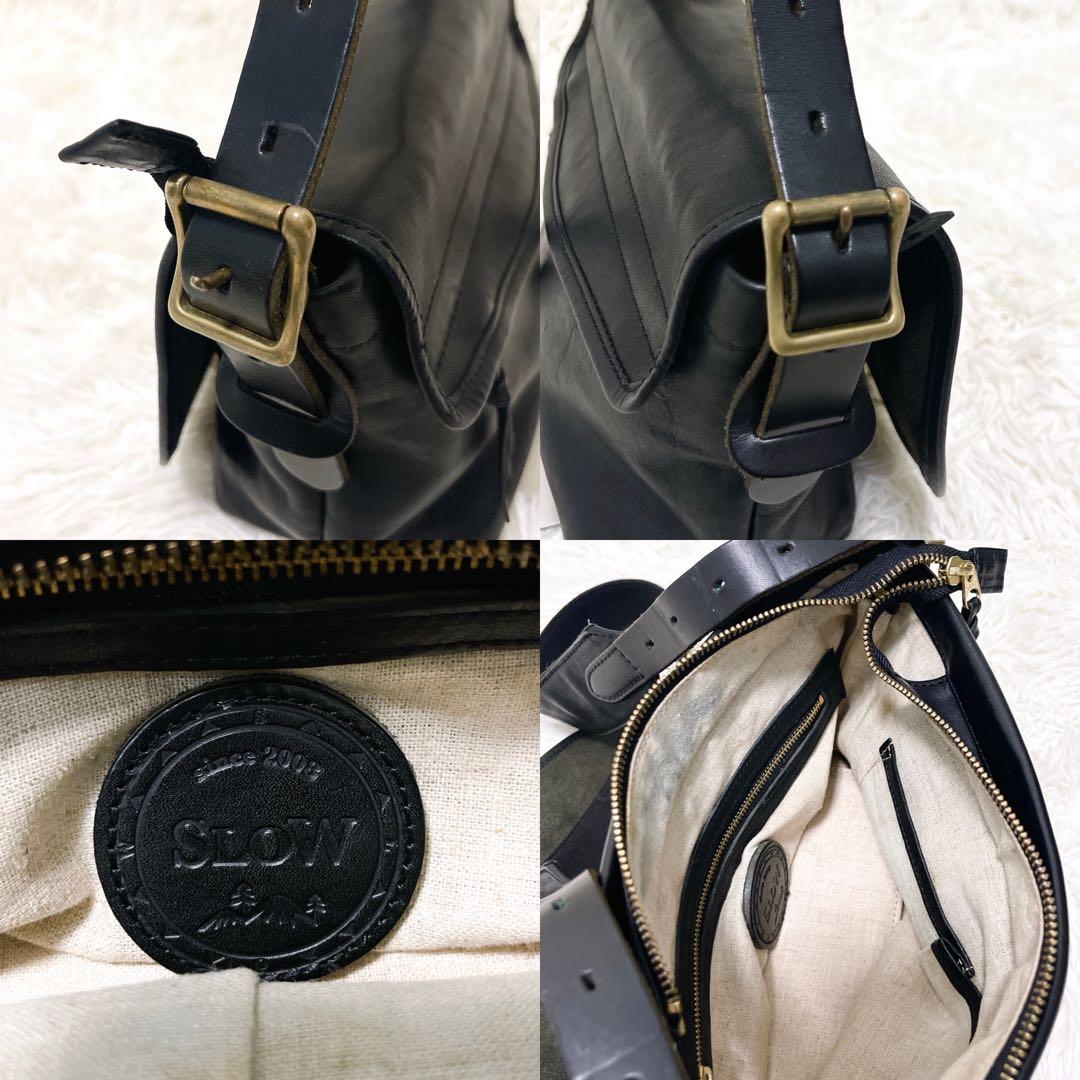 SLOW スロウ オールレザー ショルダーバッグ 斜め掛け　本革 メッセンジャー