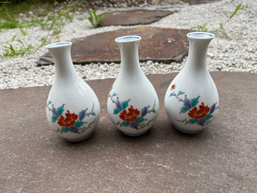 有田焼　鷹峯作　徳利　とっくり　3つセット　アンティーク