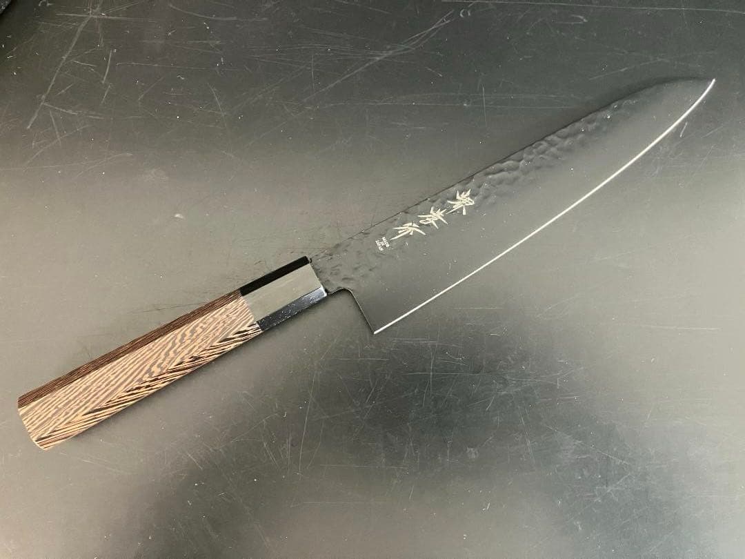 堺孝行 【黒影】 和牛刀 210mm VG10 槌目 フッ素加工 和包丁