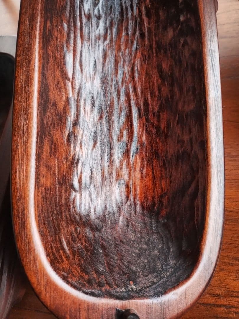 ニュージーランド マオリ彫り ティキ 小物入れ ワカフイア ウッドカービング