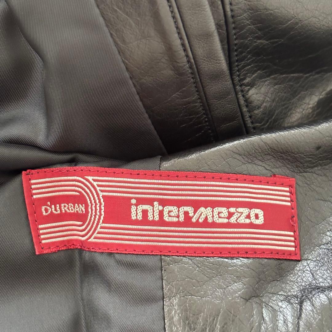 希少DURBAN ダーバン 本革 レザートレンチコートコート メンズL ブラック