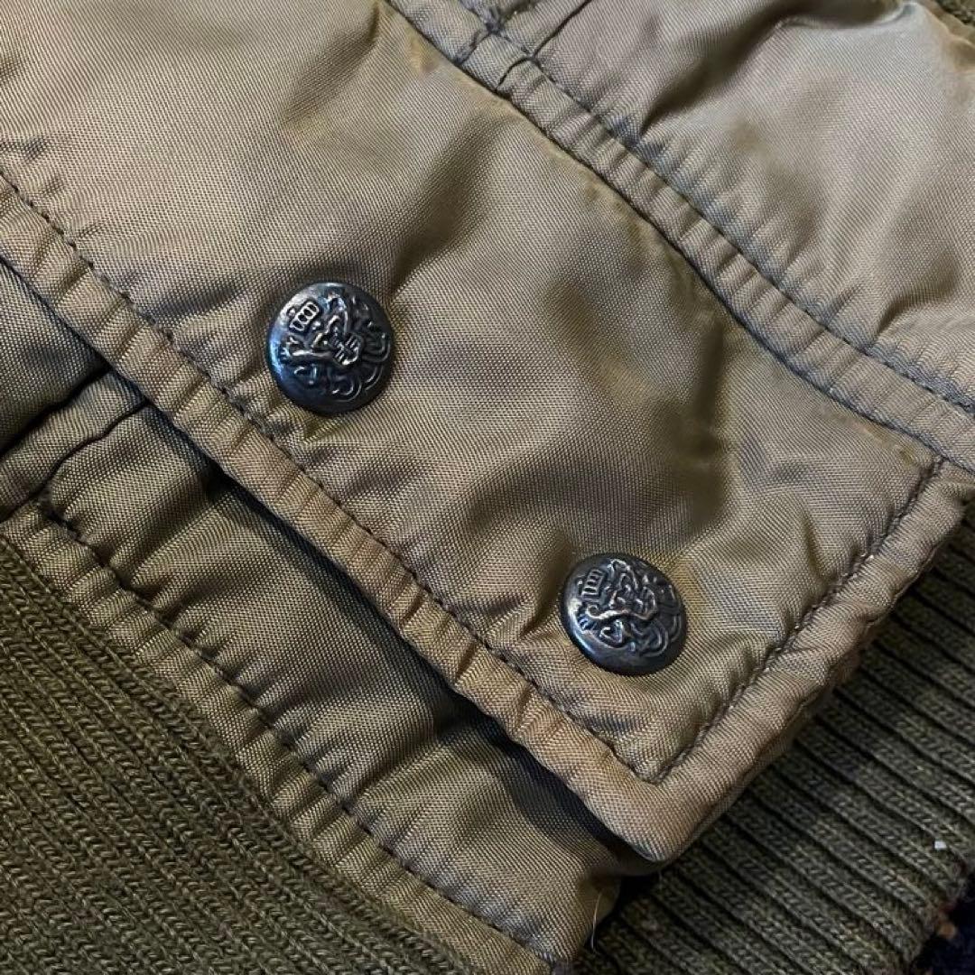 人気のデザイン！カームフロウ ブルゾン ミリタリー N2B ファー　短丈　カーキ