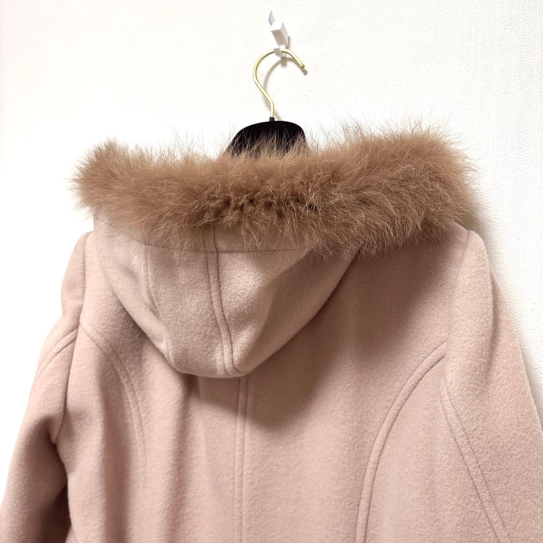 【Rose Tiara】フォックスファー付きリボン金具コート（42）【未着用品】