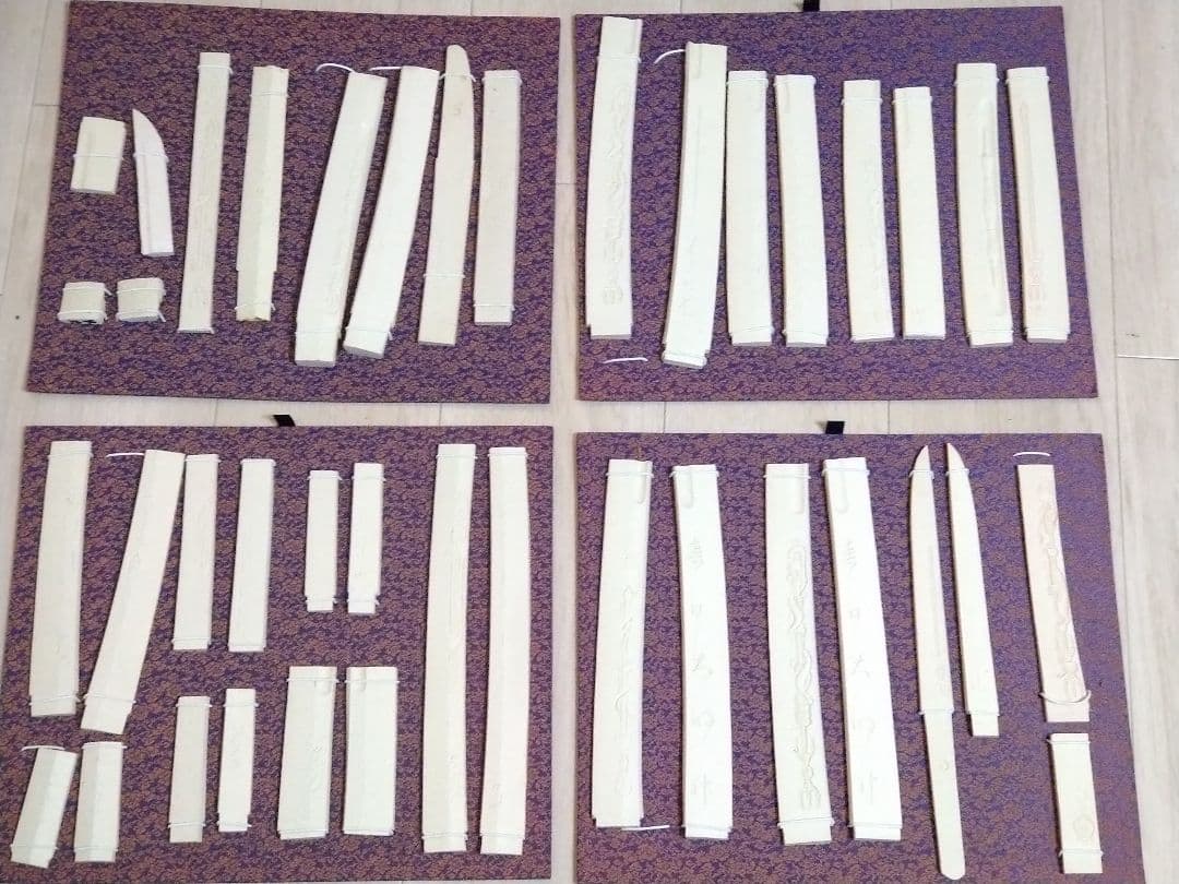 珍品!!　珍しい刀剣型彫り　　刀剣彫り物　型取り　石膏　美術品