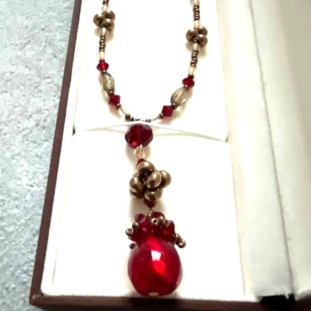 #ベネチアンガラス#アンティーク風#ネックレス#ピアス#イタリア製