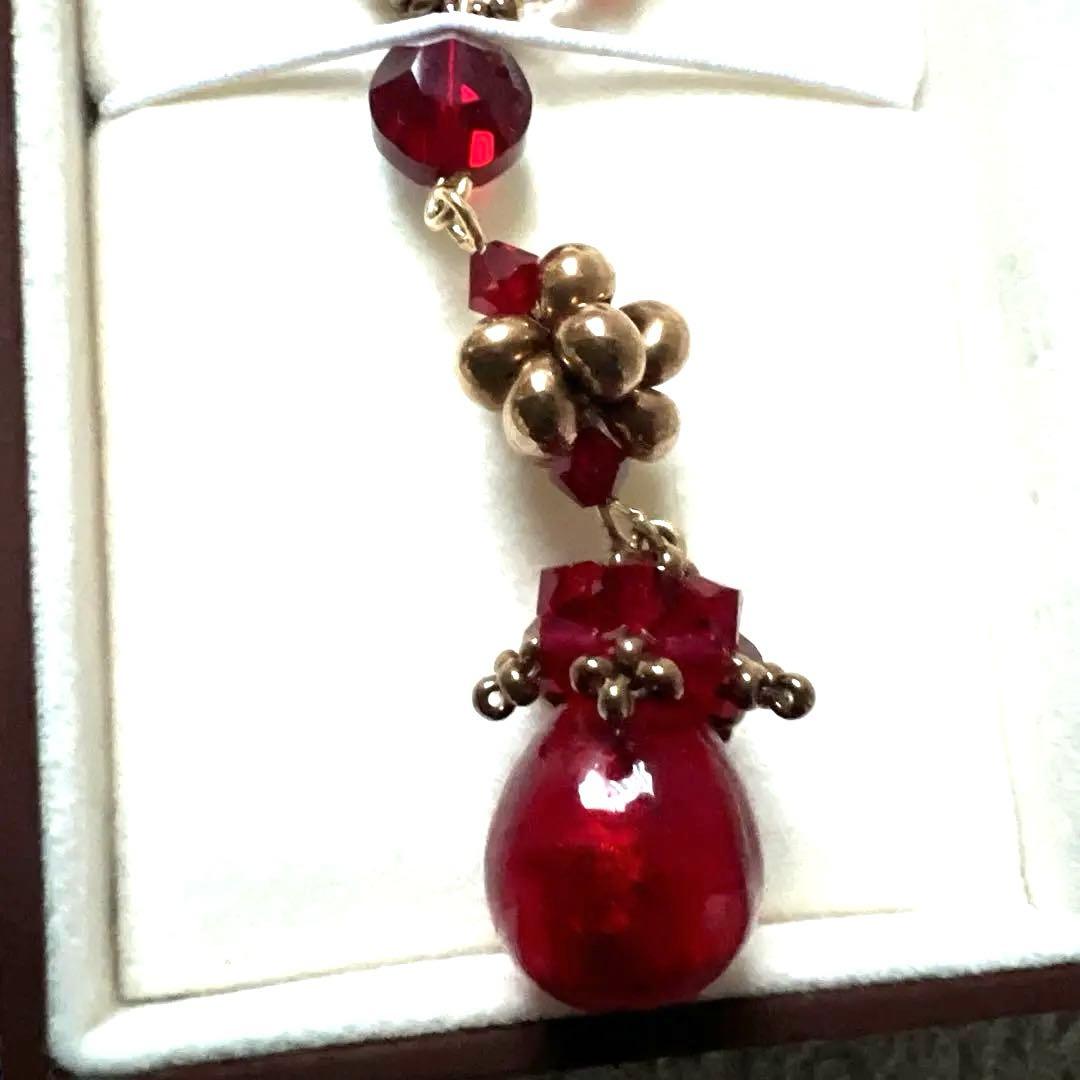 #ベネチアンガラス#アンティーク風#ネックレス#ピアス#イタリア製