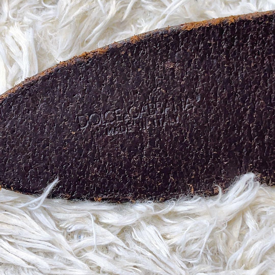 ドルチェ&ガッバーナ ロゴ バックル ベルト ドルガバ DG ブラウン　y2k