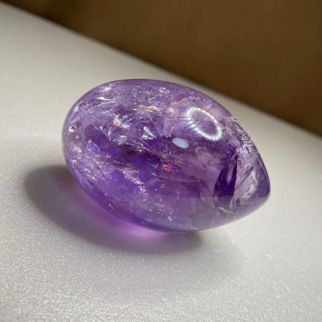 アメジスト卵形オブジェ