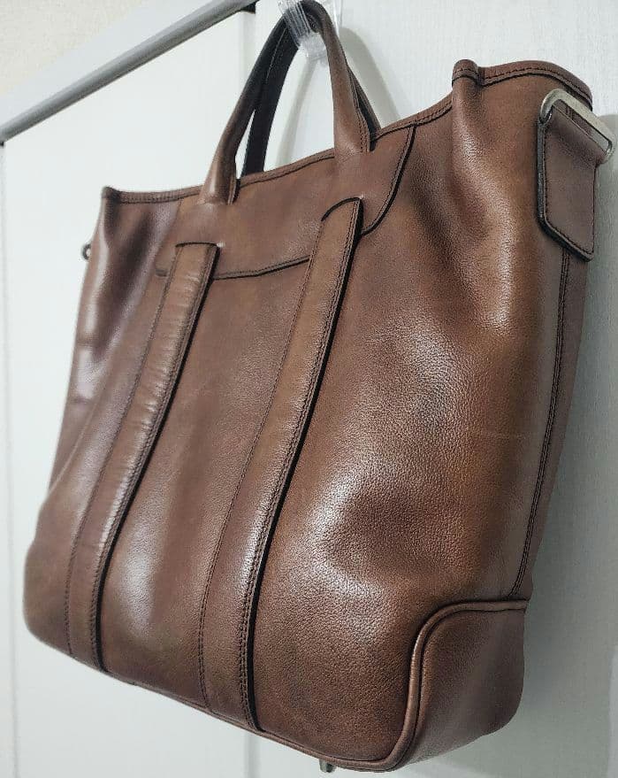 万双 シモーネ サンタフェトートM ダークブラウン トートバッグ ビジネスバッグ